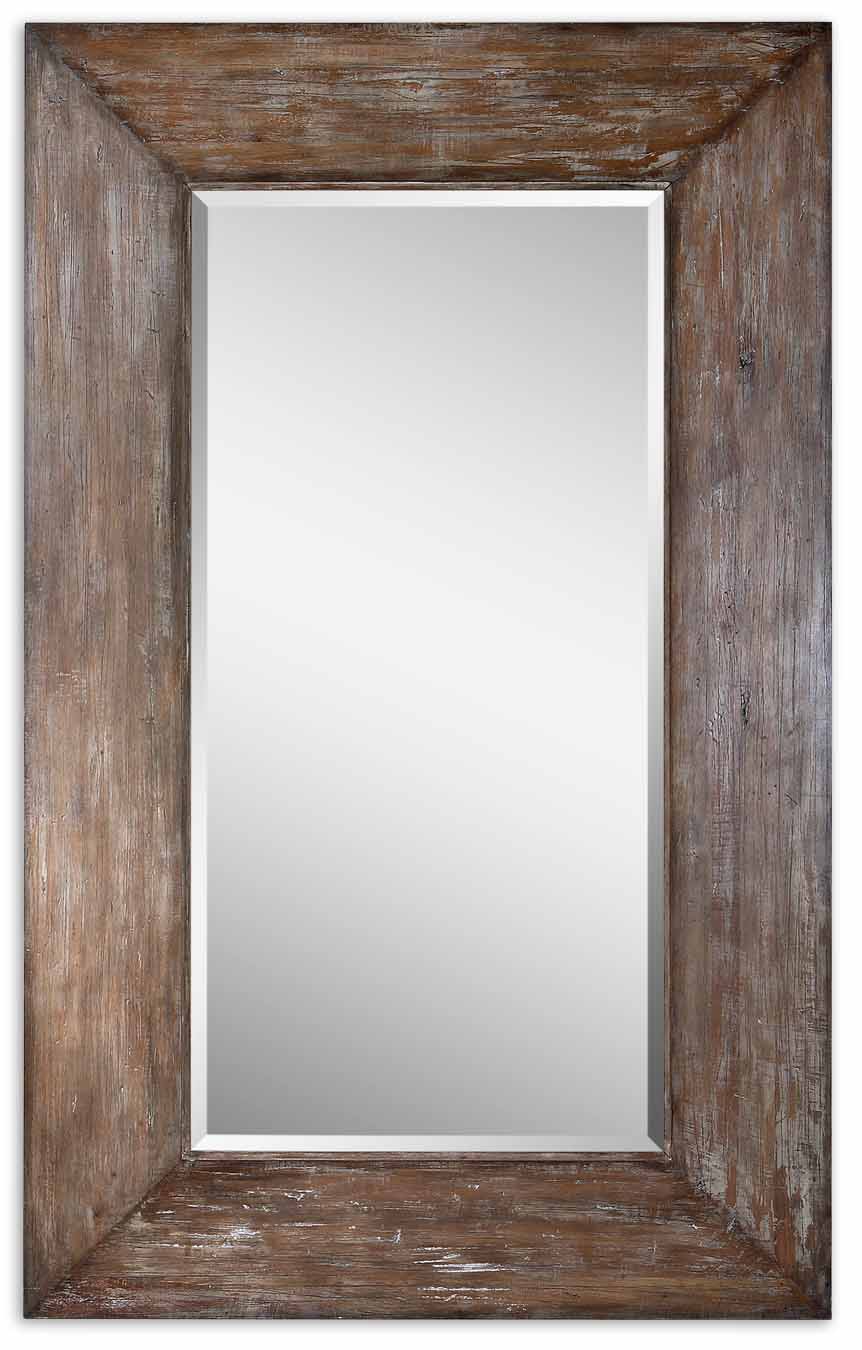 Langford - Large Wood Mirror - Brown, Dark
