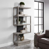 Nicasia - Modern Etagere - Pearl Silver