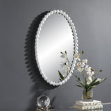 Serna - White Oval Mirror