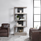 Nicasia - Modern Etagere - Pearl Silver