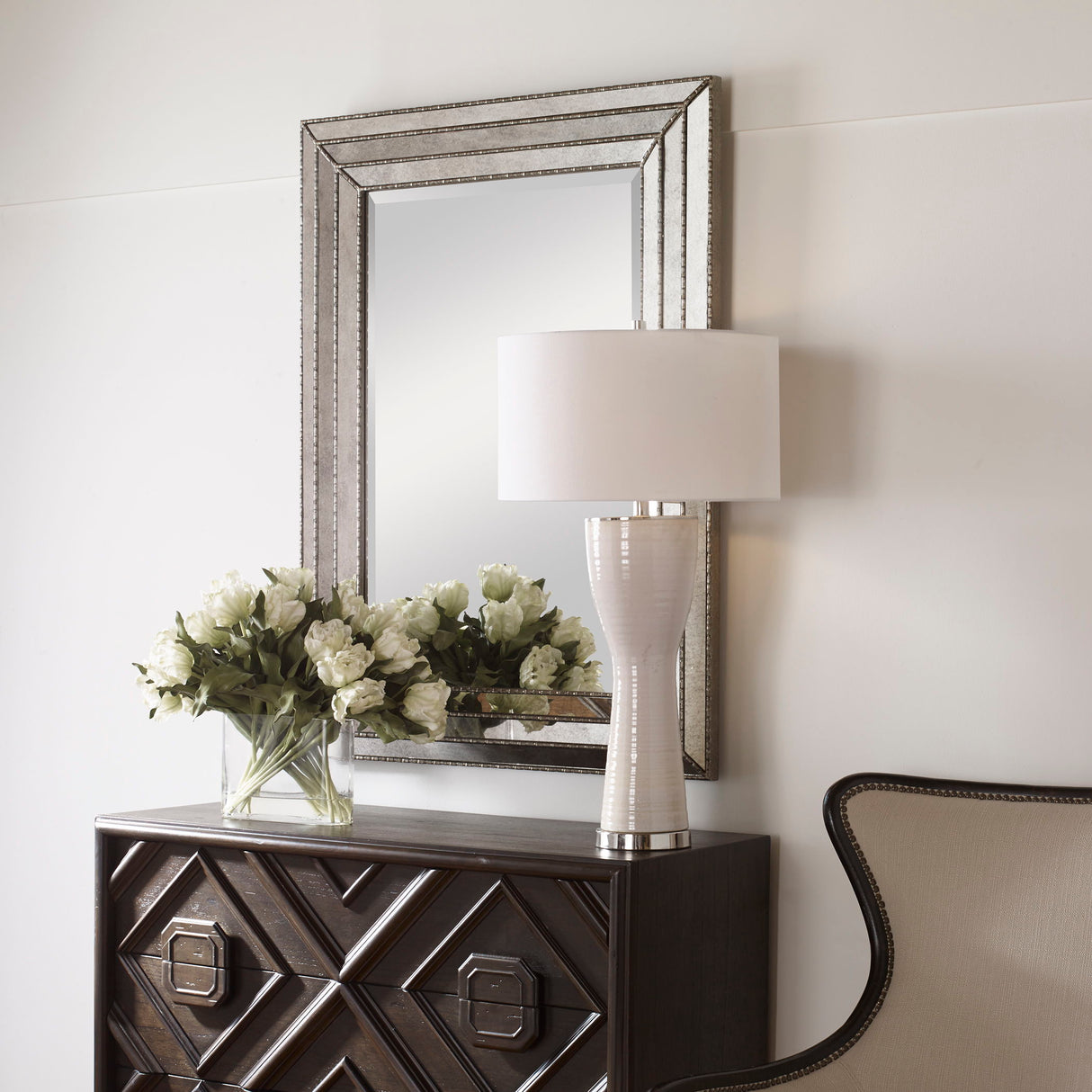 Seymour - Mirror - Antique Silver