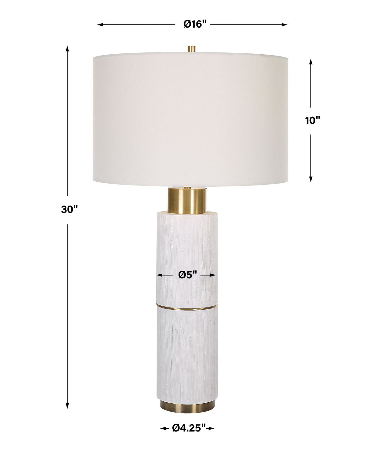 Ruse - Whitewashed Table Lamp