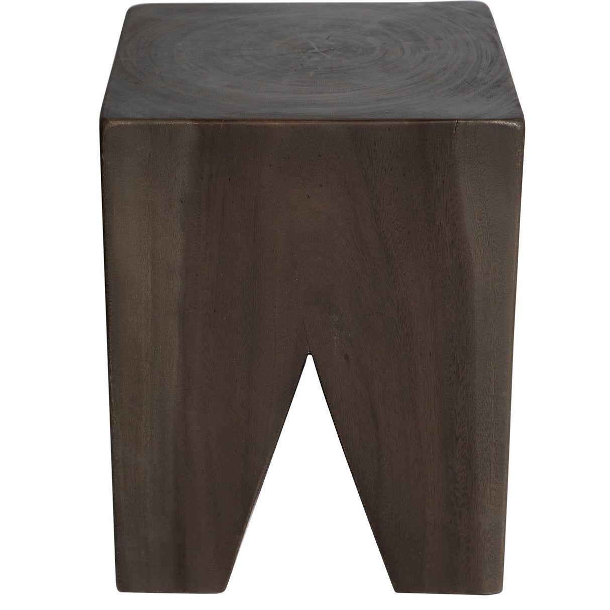 Armin - Solid Wood Accent Stool - Brown, Dark