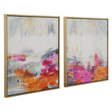 Color Theory - Framed Abstract Art (Set of 2) - Pink