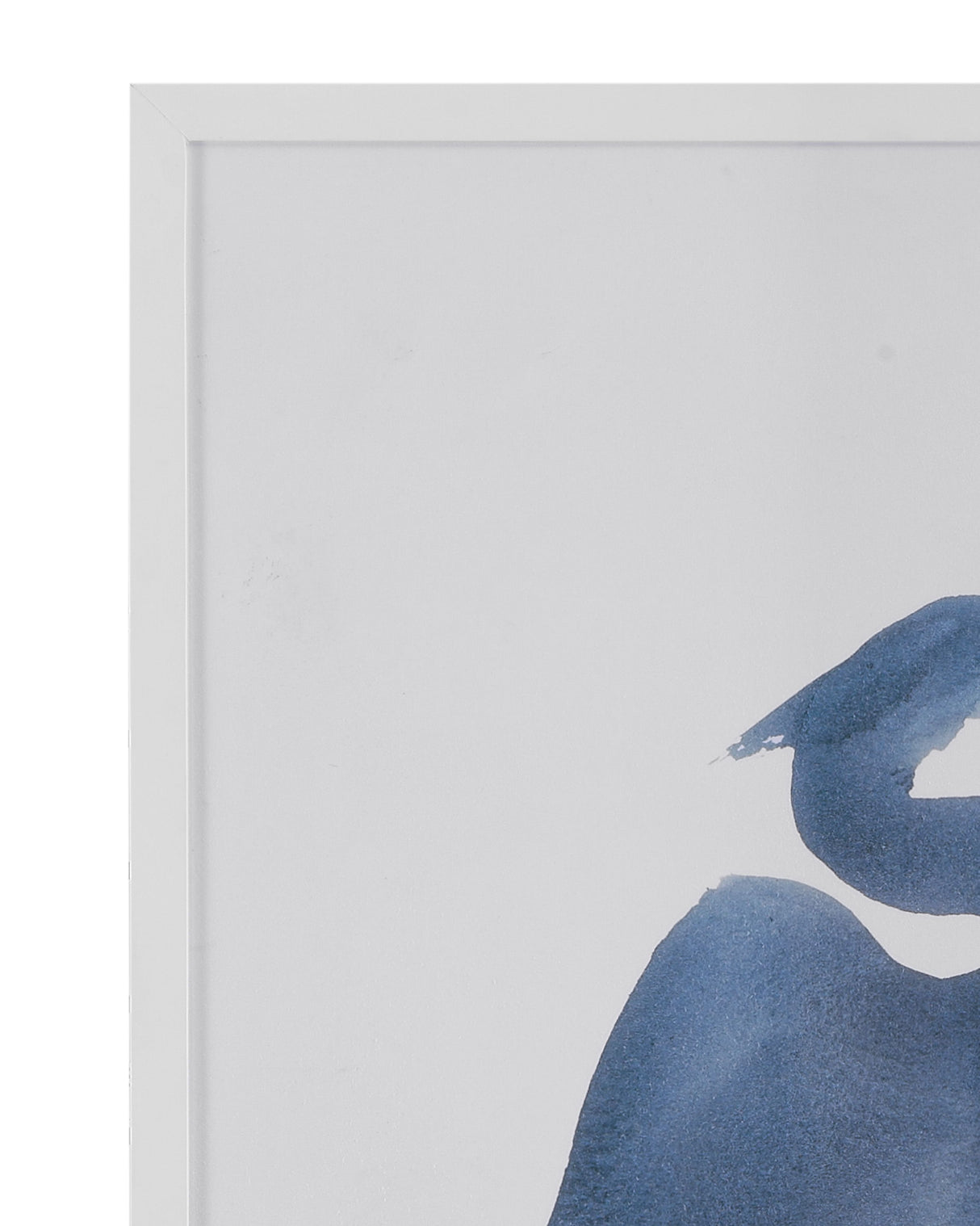 Heron in Blue I - Framed Art - Blue