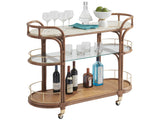 Palm Desert - Toscana Rattan Mobile Bar Cart - Dark Brown