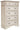 Realyn - White / Brown / Beige - Five Drawer Chest