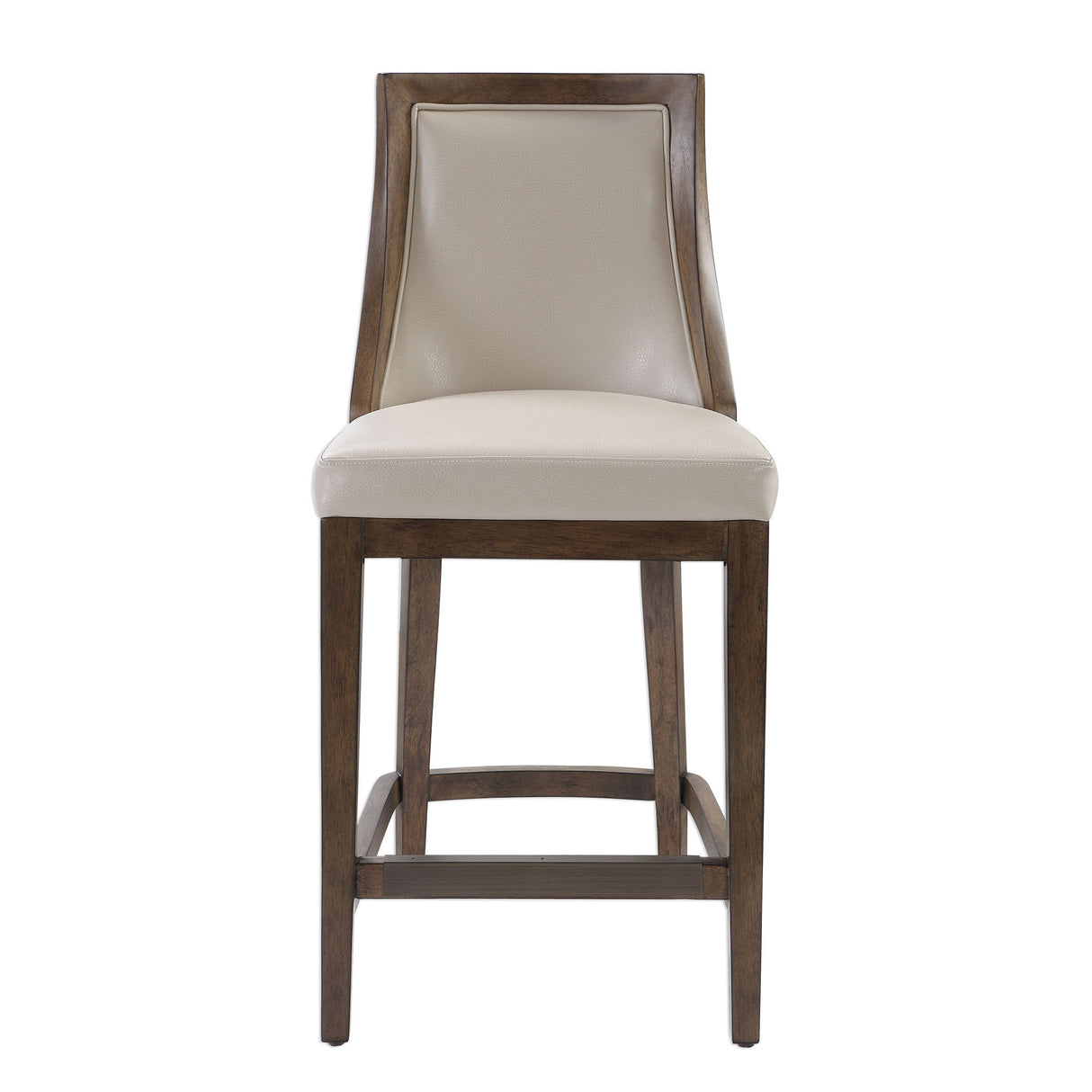 Purcell - Leather Counter Stool - Beige