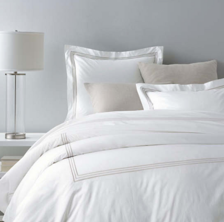 Trio Duvet Cover - WHITE, INDIGO, FRENCH BLUE OR PEARL GREY